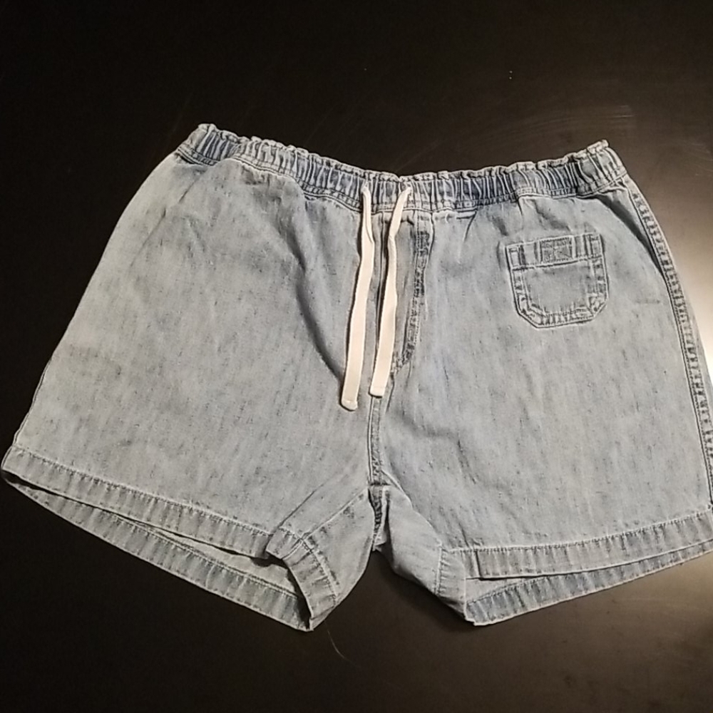Drawstring Denim Shorts - Picture 1 of 5